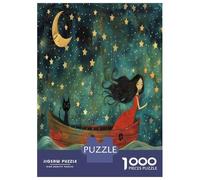 Adults Puzzles 1000 Piece Jigsaws Boat Ride Under The Stars Adult Jigsaw Puzzle Brain Teaser Game Stress Reliever for Is Ideal As A Gift 70x50cm/1000pcs