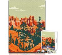 Adults Puzzles 1000 Piece Jigsaws Bryce Canyon Utah Art Toy Intellectual Game A Work of Art Educational Toy Size 50x75cm