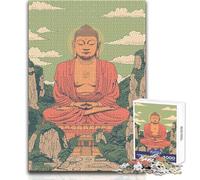 Adults Puzzles 1000 Piece Jigsaws Buddha Between Mountains Tough Challenge Gifts Ideas for 14+ Puzzle Game Offered (size 50x75cm)