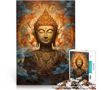 Adults Puzzles 1000 Piece Jigsaws Buddha - Spiritual Elevation Analysis and logic Every Piece is Unique - Challenging Family Fun Game 50x70cm