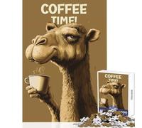 Adults Puzzles 1000 Piece Jigsaws Camel Sly Coffee Time Jigsaws for Adults Puzzle Pattern Assembly Challenging To Complete Beautiful Design Game (38x52cm)