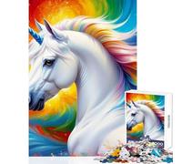 Adults Puzzles 1000 Piece Jigsaws Celestial Harmony Unicorn DIY Toys Art Work Gift for Educational Game Improving Love between Couples Size 38x52cm