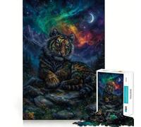 Adults Puzzles 1000 Piece Jigsaws Celestial Tiger in A Mountain Landscape Fine Cut Design Smart Mind Activity Peace Time Play Xmas Art Display (38x52cm)