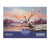 Adults Puzzles 1000 Piece Jigsaws Cherry Blossom Tree Painting-1 Adult Jigsaw Brain Teaser Game But Fun And Humorous for Is Ideal As A Gift 38x26cm/1000pcs
