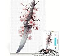 Adults Puzzles 1000 Piece Jigsaws Cherry Blossom Weapon Fine Cut Design Smart Mind Activity Peace Time Play Xmas Art Display (38x52cm)