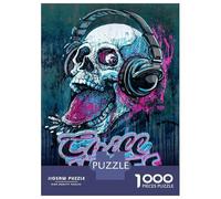 Adults Puzzles 1000 Piece Jigsaws Chill Skull Raspberry Vibe Puzzles for Adults Family Games Home Decoration for Is Ideal As A Gift 70x50cm/1000pcs