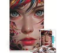 Adults Puzzles 1000 Piece Jigsaws Close-up of A Woman's Face, Educational Games, Challenging To Complete, Unique Birthday And Gifts 38x26cm