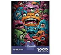 Adults Puzzles 1000 Piece Jigsaws Colorful Monster Illustration-2 Adult Jigsaw Brain Teaser Game But Fun And Humorous for Is Ideal As A Gift 52x38cm/1000pcs
