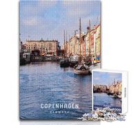 Adults Puzzles 1000 Piece Jigsaws Copenhagen Toy Intellectual Game A Work of Art Educational Toy Size 38x52cm