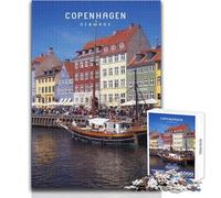 Adults Puzzles 1000 Piece Jigsaws Copenhagen Toys Educational Games Difficult Hard Gift Birthday Size 50x75cm