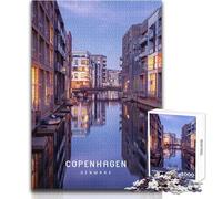 Adults Puzzles 1000 Piece Jigsaws Copenhagen Toys Educational Games Difficult Hard Gift Birthday Size 50x75cm