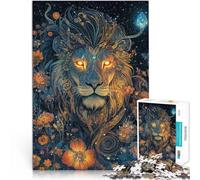 Adults Puzzles 1000 Piece Jigsaws Cosmic Bloom Lion King Stressabbau-Spielzeug Geburtstagsgeschenk, Geschenke, Wandkunst38x26cm