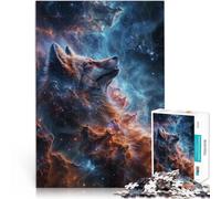 Adults Puzzles 1000 Piece Jigsaws Cosmic Nebula Fox Stressabbau Schwierige Herausforderung Heimdekoration38x52cm