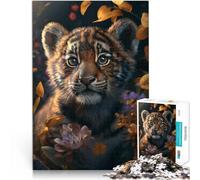 Adults Puzzles 1000 Piece Jigsaws Cute Little Tiger Cub Stress Relief 50x75cm deal as gifts for the whole family for Age 14