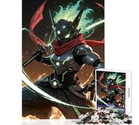 Adults Puzzles 1000 Piece Jigsaws Cyberpunk Ninja Warrior with Sword Jigsaws for Adults Puzzle Hand Speed Race Every Piece Is Unique - Learning Educational Toys (38x26cm)