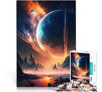 Adults Puzzles 1000 Piece Jigsaws Dawn Of Planet Landscape Stressabbau-Spielzeug Lernspiel für Geburtstag, Weihnachten75x50cm