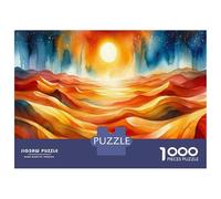 Adults Puzzles 1000 Piece Jigsaws Desert Sunset Landscape Art Print-1 Puzzle for Adults Relaxing Games Enhance Memory Unique Gifts for Birthday And Christmas 38x26cm/1000pcs