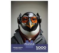 Adults Puzzles 1000 Piece Jigsaws Detective Penguin Puzzle for Adults Relaxing Games Enhance Memory Unique Gifts for Birthday And Christmas 38x26cm/1000pcs