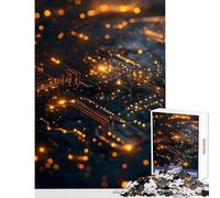 Adults Puzzles 1000 Piece Jigsaws Digital Circuitry Glow Jigsaws for Adults Puzzle Hand Speed Race Every Piece Is Unique - Learning Educational Toys (38x26cm)