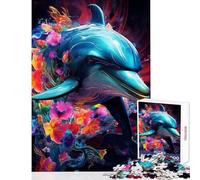 Adults Puzzles 1000 Piece Jigsaws Dolphin in Borderlands Jigsaw Puzzles 1000 Practical Game Great Gifts And Toys Staycation Kill Time (38x52cm)