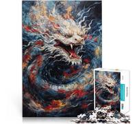 Adults Puzzles 1000 Piece Jigsaws Dragon in the Storm Handgeschwindigkeitswettbewerb einzigartiges Herausforderungsspiel75x50cm