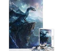 Adults Puzzles 1000 Piece Jigsaws Dragon On The Cliff Edge Jigsaws for Adults Puzzle Pattern Assembly Challenging To Complete Beautiful Design Game (50x75cm)