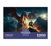 Adults Puzzles 1000 Piece Jigsaws Dragon Slayer Fantasy Artwork Jigsaws for Adults Toy Wall Decor Difficult Challenge Difficult And Challenge 38x26cm/1000pcs