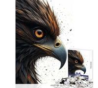 Adults Puzzles 1000 Piece Jigsaws Eagle Portrait DIY Toys Art Work Gift for Educational Game Improving Love between Couples Size 38x52cm