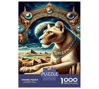 Adults Puzzles 1000 Piece Jigsaws Egyptian Lioness Statue Adult Jigsaw Puzzle Brain Teaser Game Stress Reliever for Is Ideal As A Gift 70x50cm/1000pcs