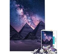 Adults Puzzles 1000 Piece Jigsaws Egyptian Pyramid Night Puzzles for Adults Anti-Stress Toys Improve Memory for Is Ideal As A Gifts (Size 50x75cm)