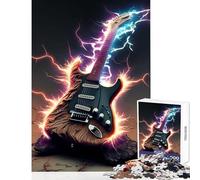Adults Puzzles 1000 Piece Jigsaws Electric Guitar Jigsaws for Adults Puzzle Hand Speed Race Every Piece Is Unique - Learning Educational Toys (50x75cm)
