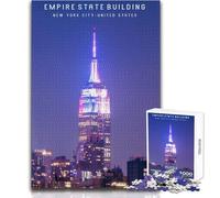 Adults Puzzles 1000 Piece Jigsaws Empire State Building Toy Intellectual Game A Work of Art Educational Toy Size 38x26cm