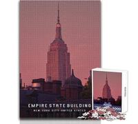 Adults Puzzles 1000 Piece Jigsaws Empire State Building Toy Intellectual Game A Work of Art Educational Toy Size 50x75cm