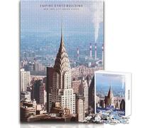 Adults Puzzles 1000 Piece Jigsaws Empire State Building Toy Intellectual Game A Work of Art Educational Toy Size 50x75cm
