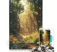 Adults Puzzles 1000 Piece Jigsaws Enchanted Forest Path, Relaxing Games, Family Activities, Artists' Collection, Fine Arts 38x52cm