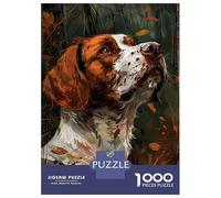 Adults Puzzles 1000 Piece Jigsaws English Springer Spaniel Art Print Adult Jigsaw Puzzle Brain Teaser Game Stress Reliever for Is Ideal As A Gift 38x26cm/1000pcs