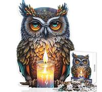 Adults Puzzles 1000 Piece Jigsaws Enlightened Fusion Owl Art Anti-Stress Toys Great Gift Brain Teaser Game Decompressing Intellectual Size 50x75cm