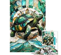 Adults Puzzles 1000 Piece Jigsaws Eternal Kintsugi Tortoise Puzzles for Adults Anti-Stress Toys Improve Memory for Is Ideal As A Gifts (Size 38x52cm)