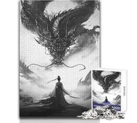 Adults Puzzles 1000 Piece Jigsaws Facing The Dragon Peaceful Relaxing Leisure Pursuit Ideal Accurate Cut Play Craft Toy Size 38x52cm