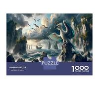 Adults Puzzles 1000 Piece Jigsaws Fantasy Dragon Island Scene Jigsaws for Adults Toy Wall Decor Difficult Challenge Difficult And Challenge 52x38cm/1000pcs