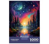 Adults Puzzles 1000 Piece Jigsaws Fantasy Forest Night Sky Jigsaws for Adults Toy Wall Decor Difficult Challenge Difficult And Challenge 70x50cm/1000pcs