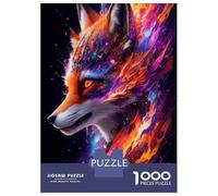 Adults Puzzles 1000 Piece Jigsaws Fantasy Fox Art Print Puzzle for Adults Relax Games Presents for Women for Is Ideal As A Gift 38x26cm/1000pcs
