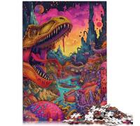 Adults Puzzles 1000 Piece Jigsaws Fantasy world of dinosaurs Intellectual Game 26x38cm is ideal as gifts for the whole family