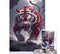 Adults Puzzles 1000 Piece Jigsaws Feel The Power of The Tiger Educational Toy Gifts Ideas for Educational Game Improving Love between Couples Size 50x75cm