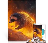 Adults Puzzles 1000 Piece Jigsaws Fiery Desert Raccoon Pädagogisches Familienspiel Tolle Geschenke und Spielzeuge75x50cm