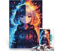 Adults Puzzles 1000 Piece Jigsaws Fire Vs Ice Geschenke zum Suchbegriff: "Herausfordernde Spiele" für Heimdekoration52x38cm