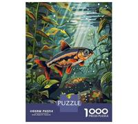 Adults Puzzles 1000 Piece Jigsaws Fish in Lush Underwater World Adult Jigsaw Puzzle Brain Teaser Game Stress Reliever for Is Ideal As A Gift 38x26cm/1000pcs