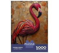 Adults Puzzles 1000 Piece Jigsaws Flamingo Wall Art Print-1 Adult Jigsaw Brain Teaser Game But Fun And Humorous for Is Ideal As A Gift 52x38cm/1000pcs