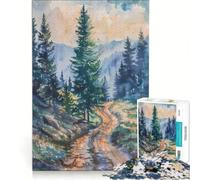 Adults Puzzles 1000 Piece Jigsaws Forest Path Serenity, Educational Games, Challenging To Complete, Unique Birthday And Gifts 38X52CM