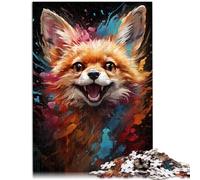 Adults Puzzles 1000 Piece Jigsaws fox painting educational challenge 26x38cm is ideal as gifts for the whole family for ages 14+